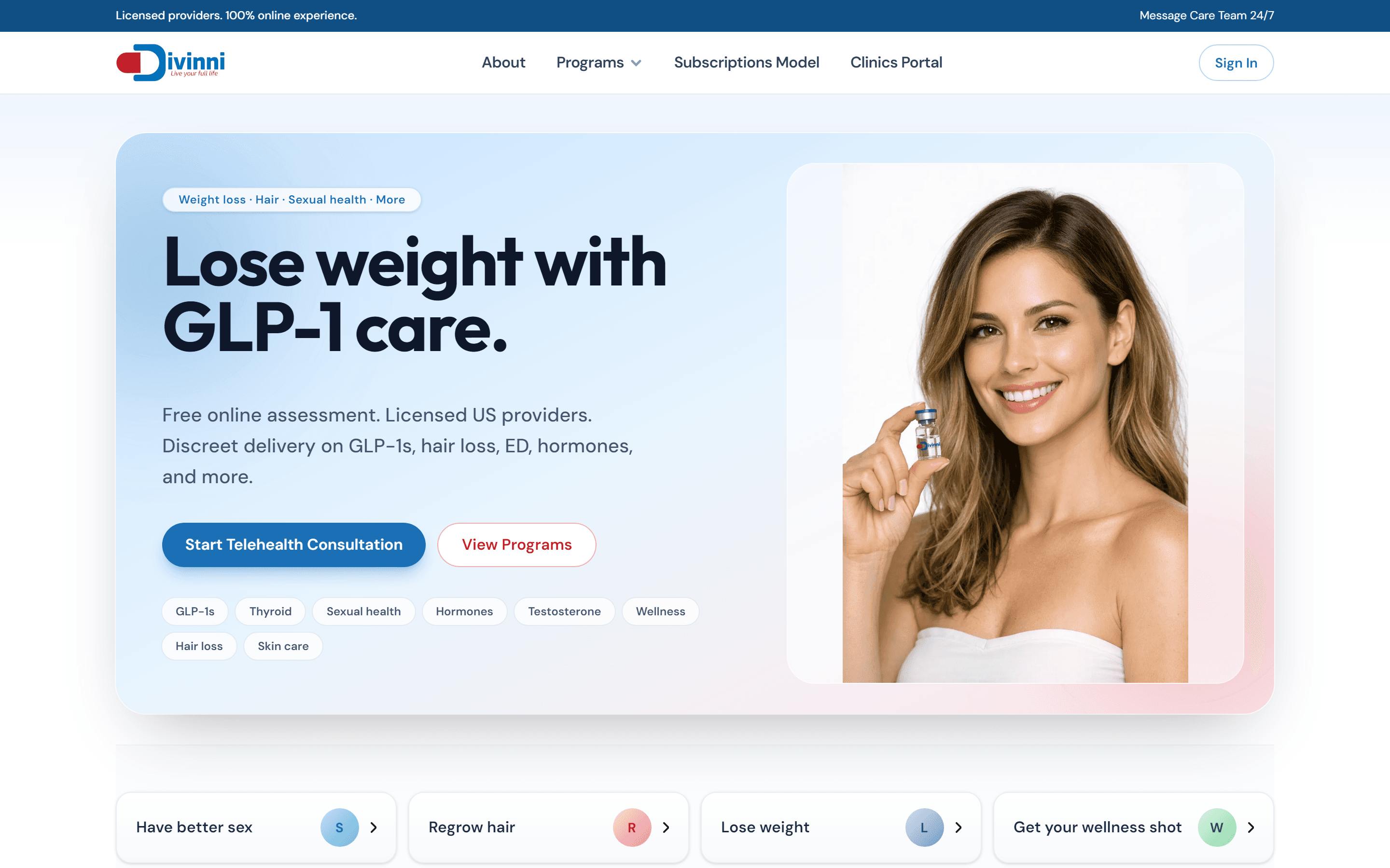 Divinni website